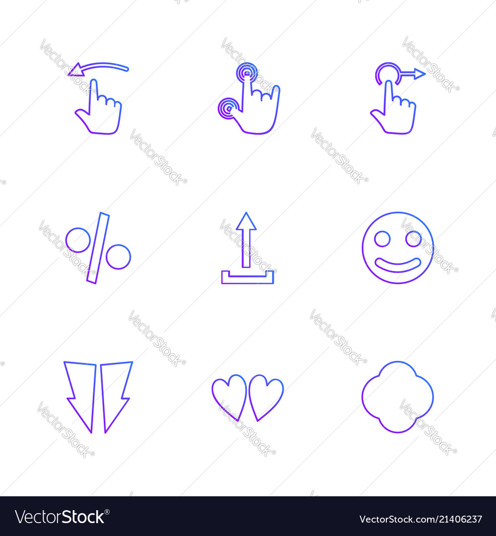 Emoji upload percentage hands pointer arrows
