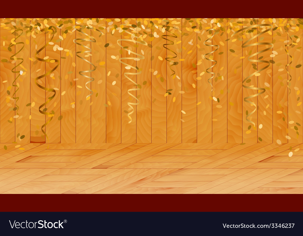 Falling gold confetti in Holzzimmer