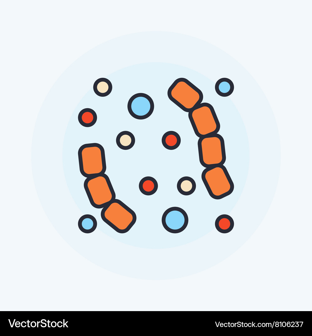 Flat virus concept icon Royalty Free Vector Image