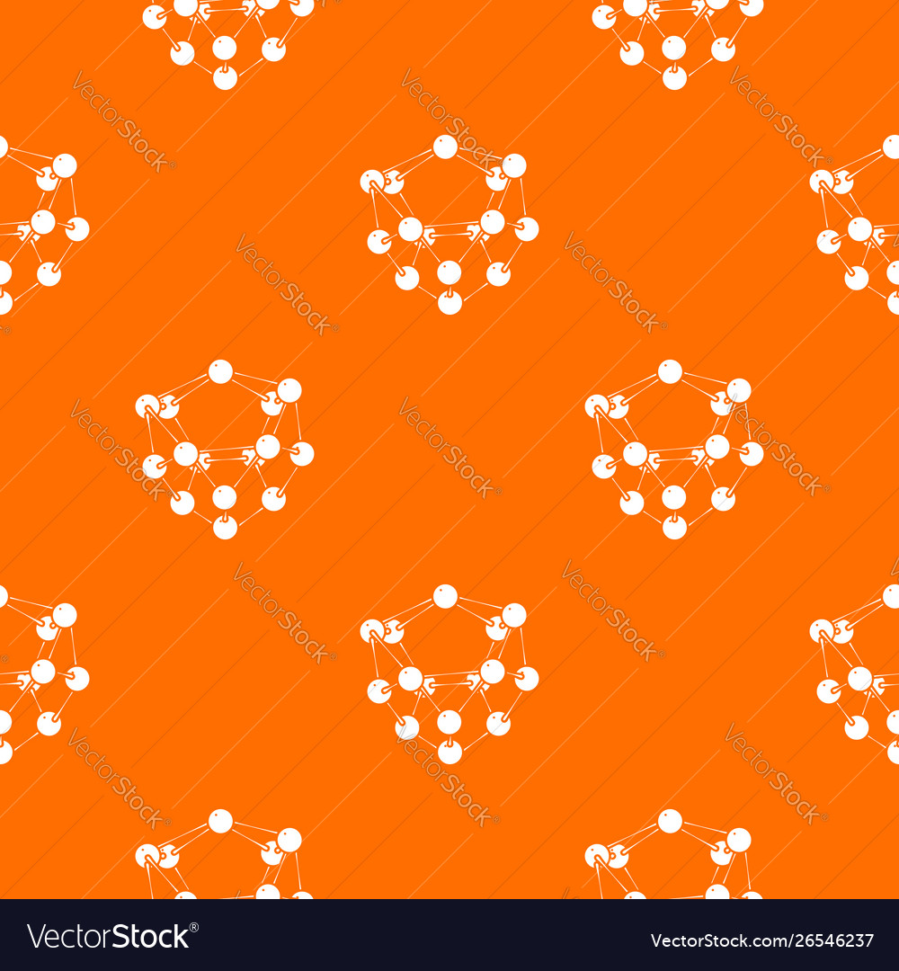 Glucose pattern orange Royalty Free Vector Image