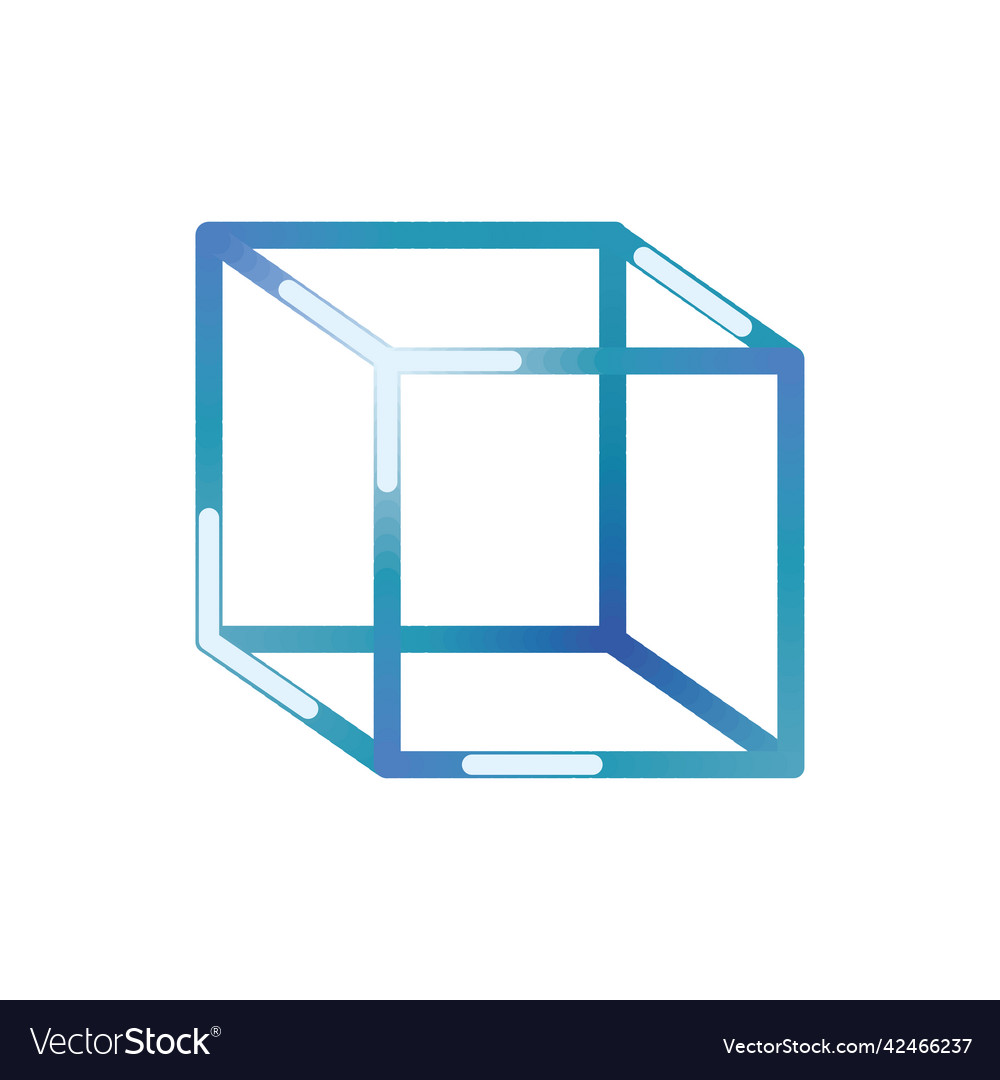 Gradient cube icon