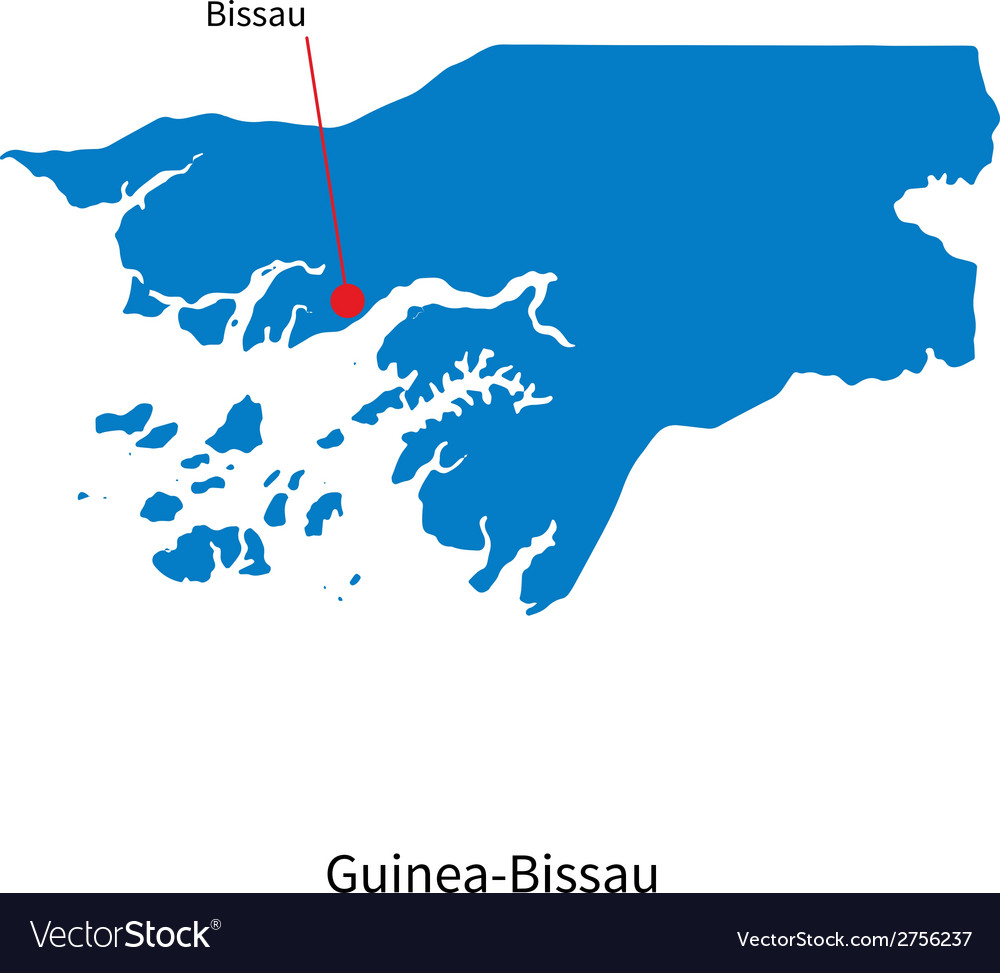 Guinea-Bissau Map with Bissau