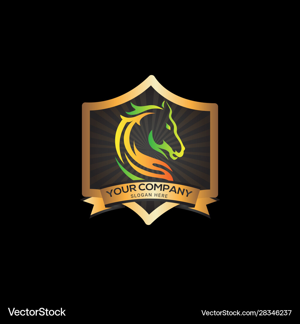 Horse brand logo template design Royalty Free Vector Image