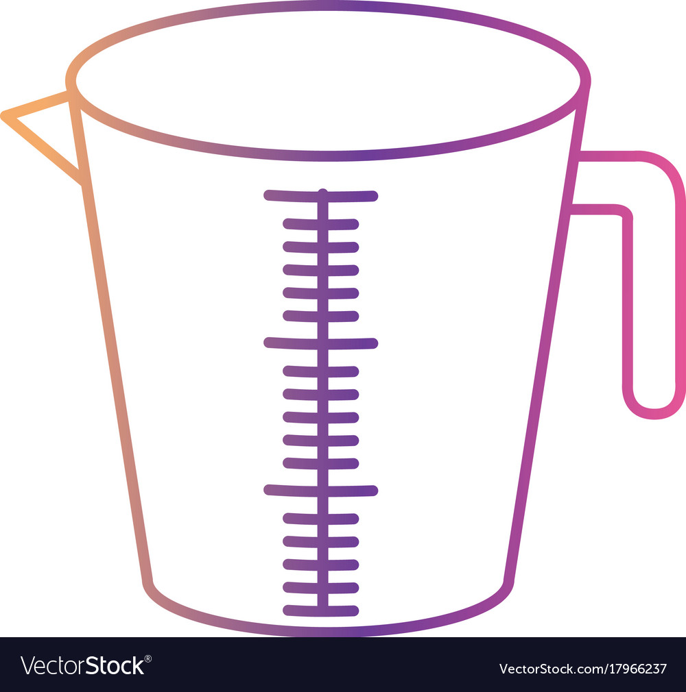 Jar with handle and measure scale silhouette