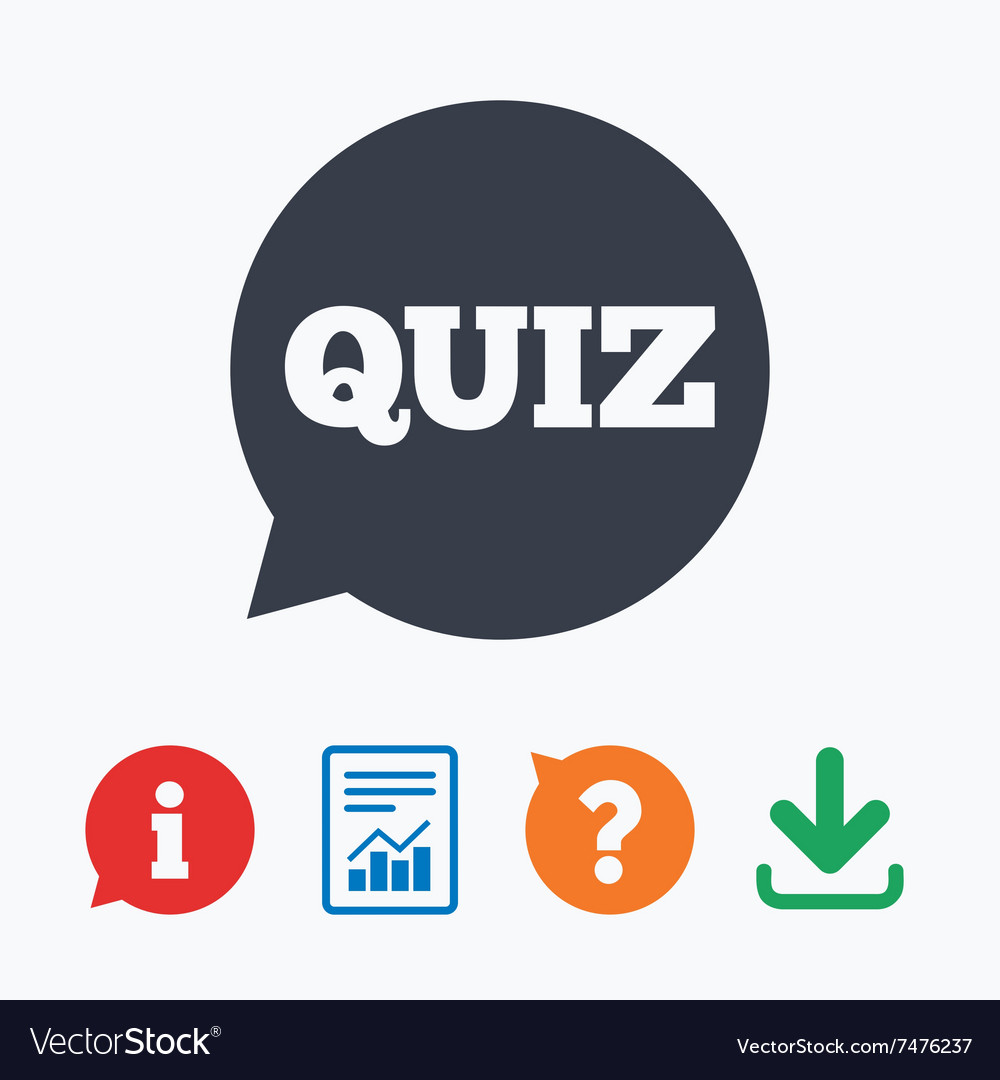 Quiz sign icon questions and answers game