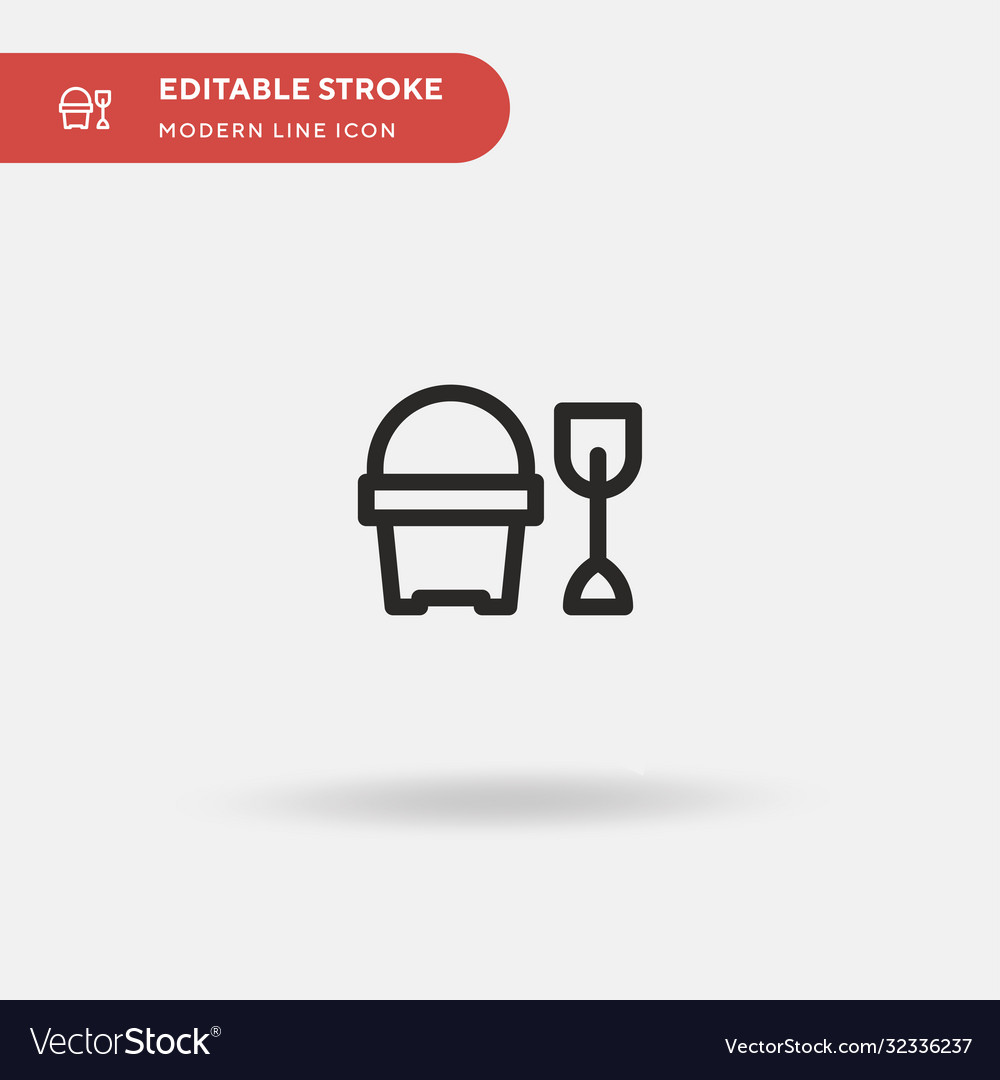 Sand bucket simple icon