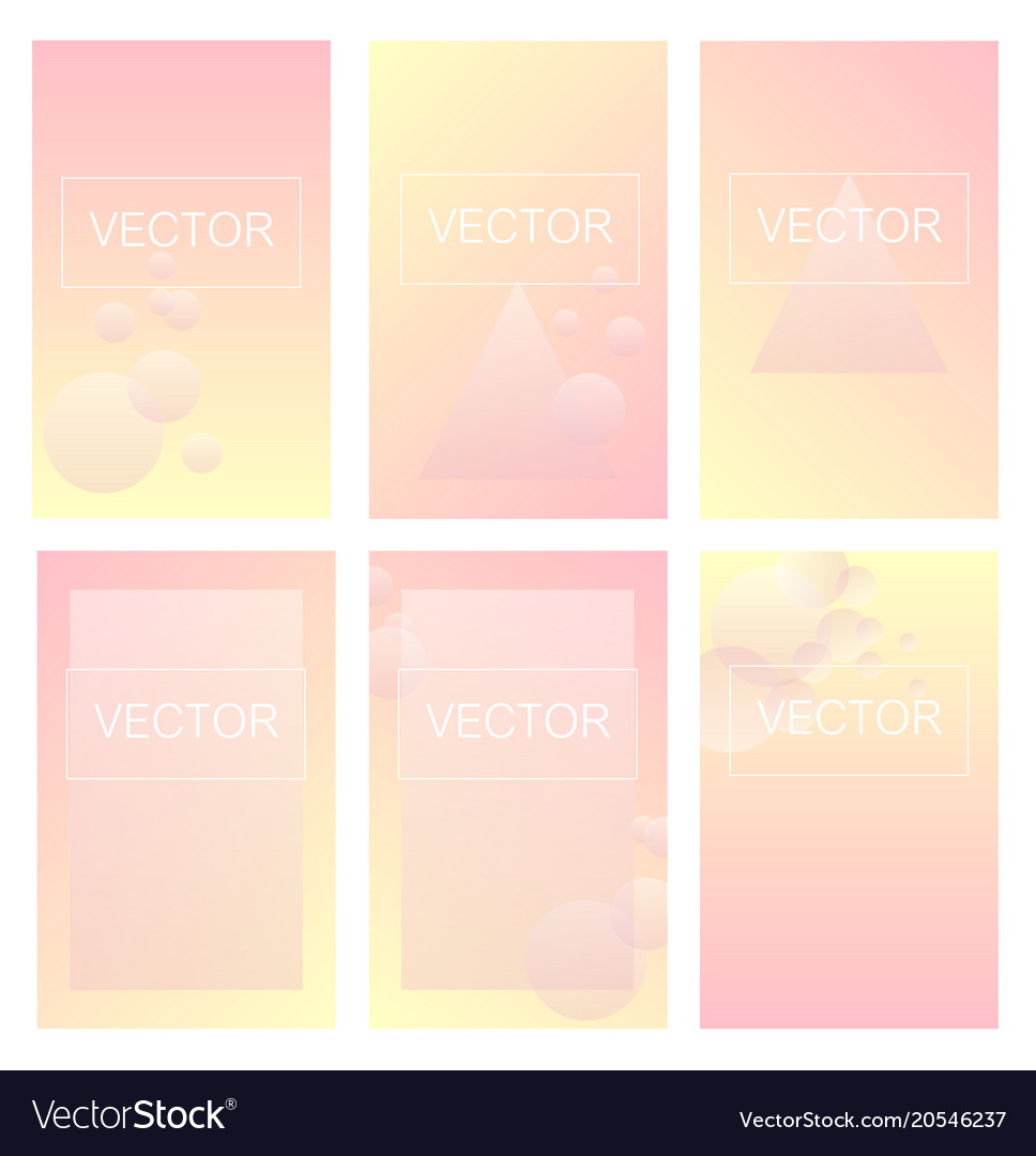 Screen gradient set with abstract background