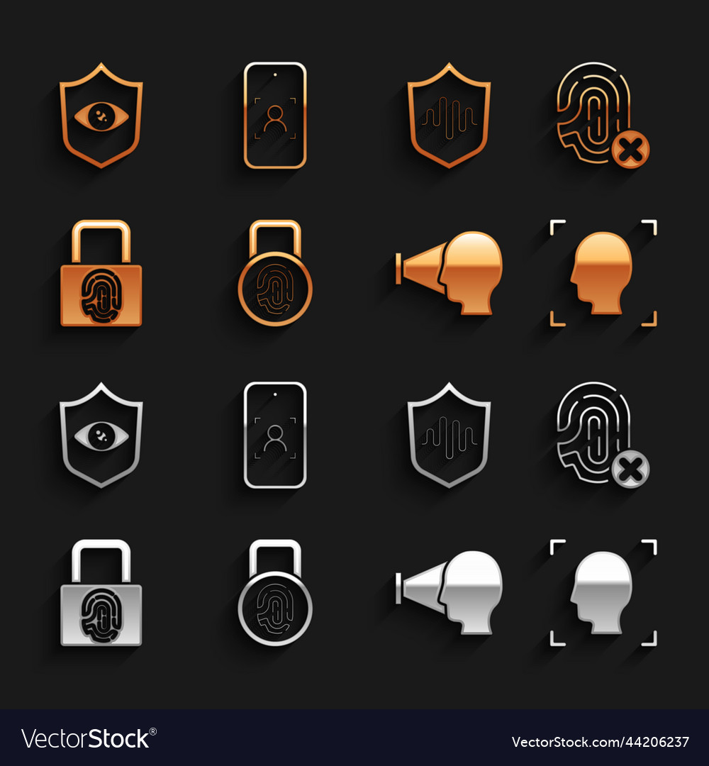 Set fingerprint with lock rejection vector image Set fingerprint with lock rejection