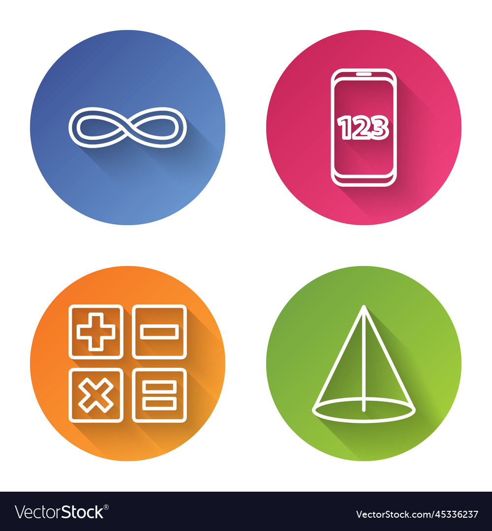 Set line function mathematical symbol book Vector Image Set line function mathematical symbol book