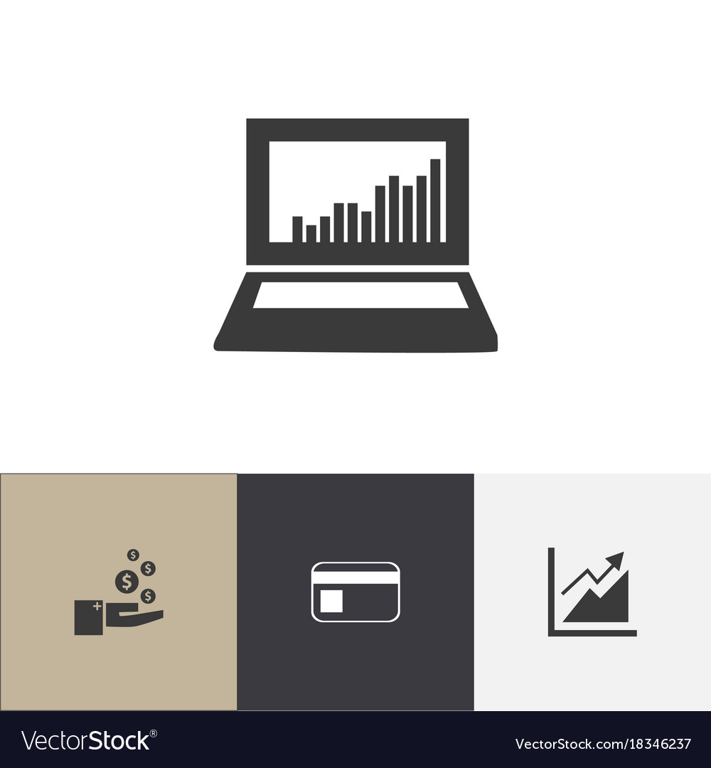 Set of 4 editable analytics icons includes