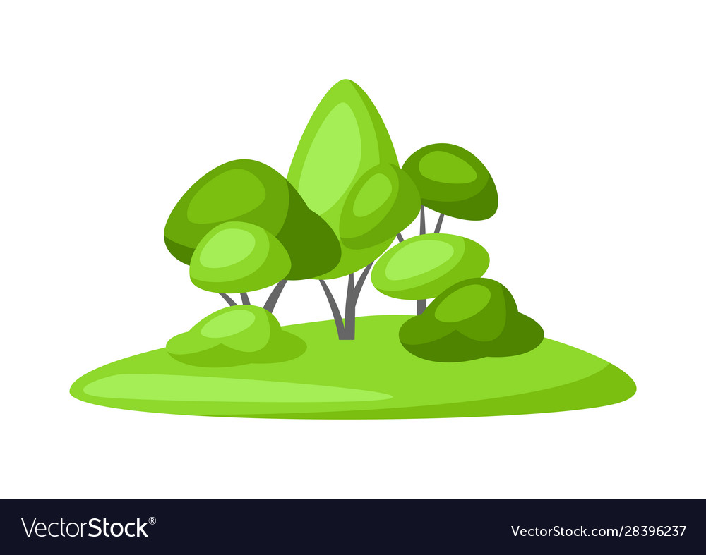 Spring or summer background with stylized trees vector image Spring or summer background with stylized trees
