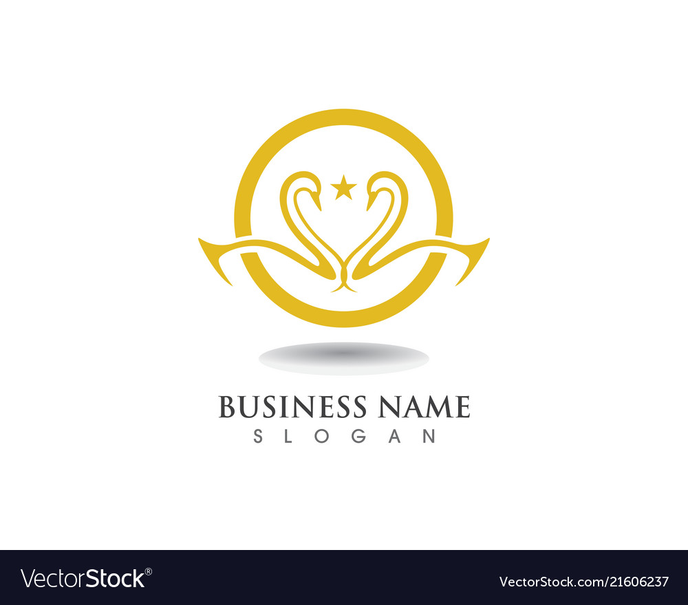 Swan Logo Template Royalty Free Vector Image - Vectorstock