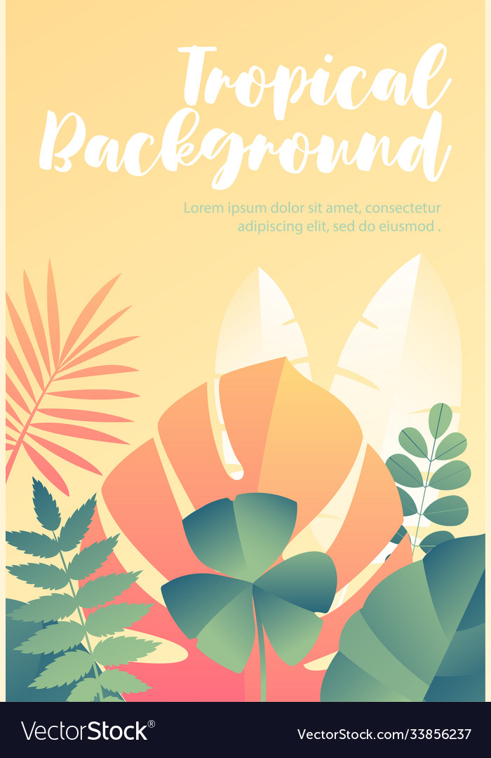 Tropical background with assorted leaves