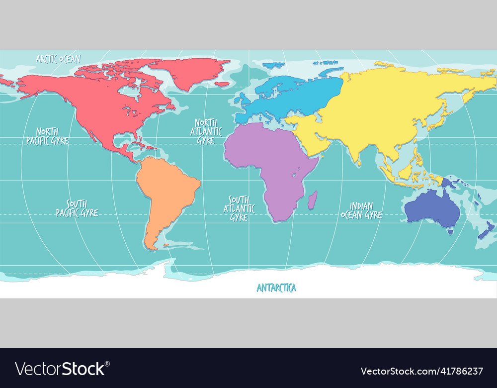 World map in color