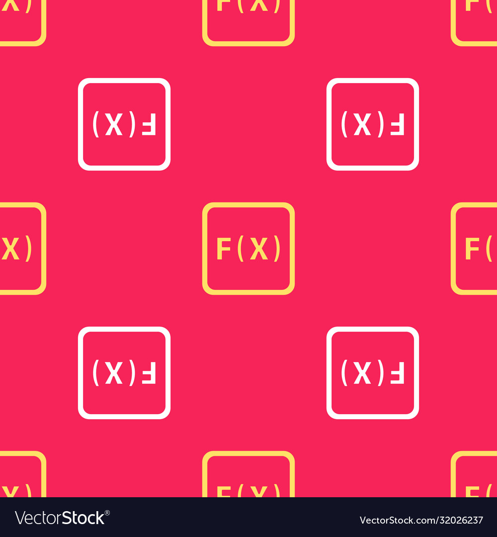 Yellow function mathematical symbol icon isolated vector image Yellow function mathematical symbol icon isolated