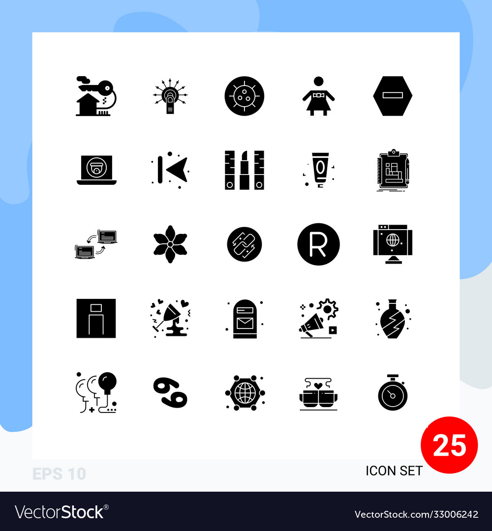 25 solid glyph concept for websites mobile