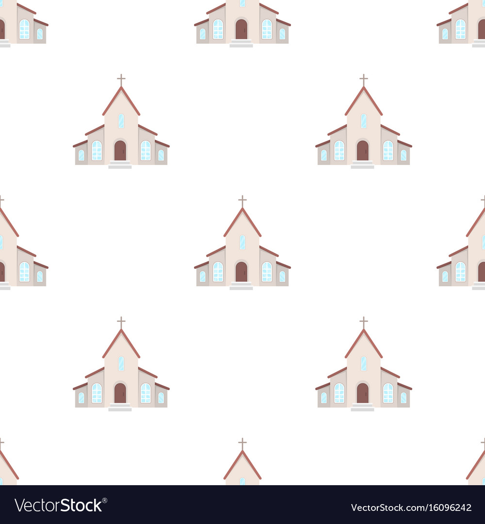 A church with cross on the roof easter single
