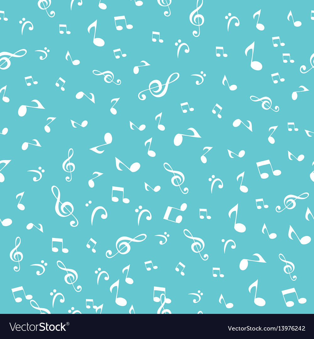 Abstract Music Notes Seamless Pattern