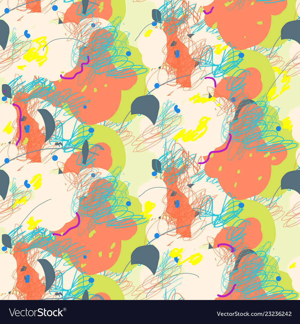 Abstract seamless pattern in artistic style vector image Abstract seamless pattern in artistic style
