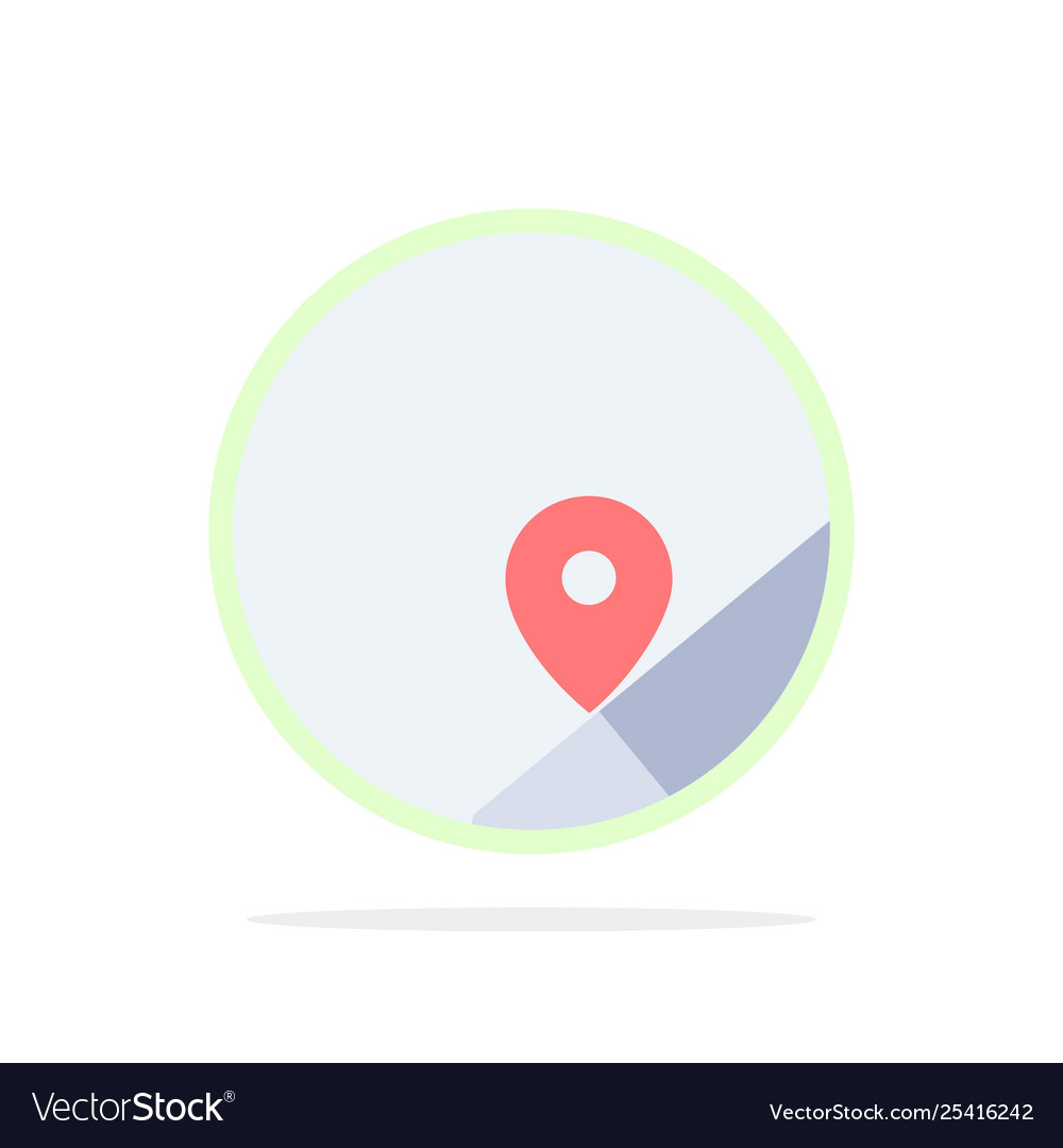 Basic map location abstract circle background vector image Basic map location abstract circle background