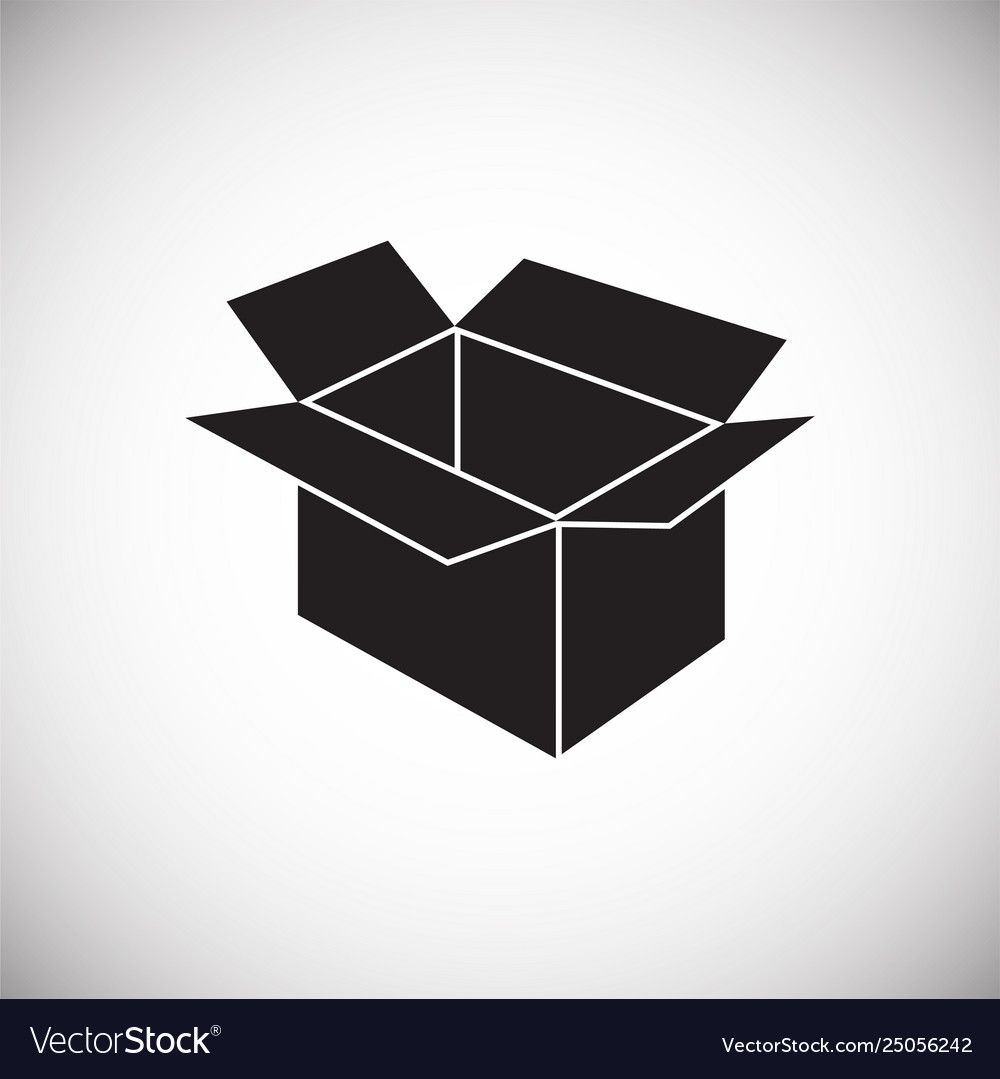 Box icon on background for graphic and web design
