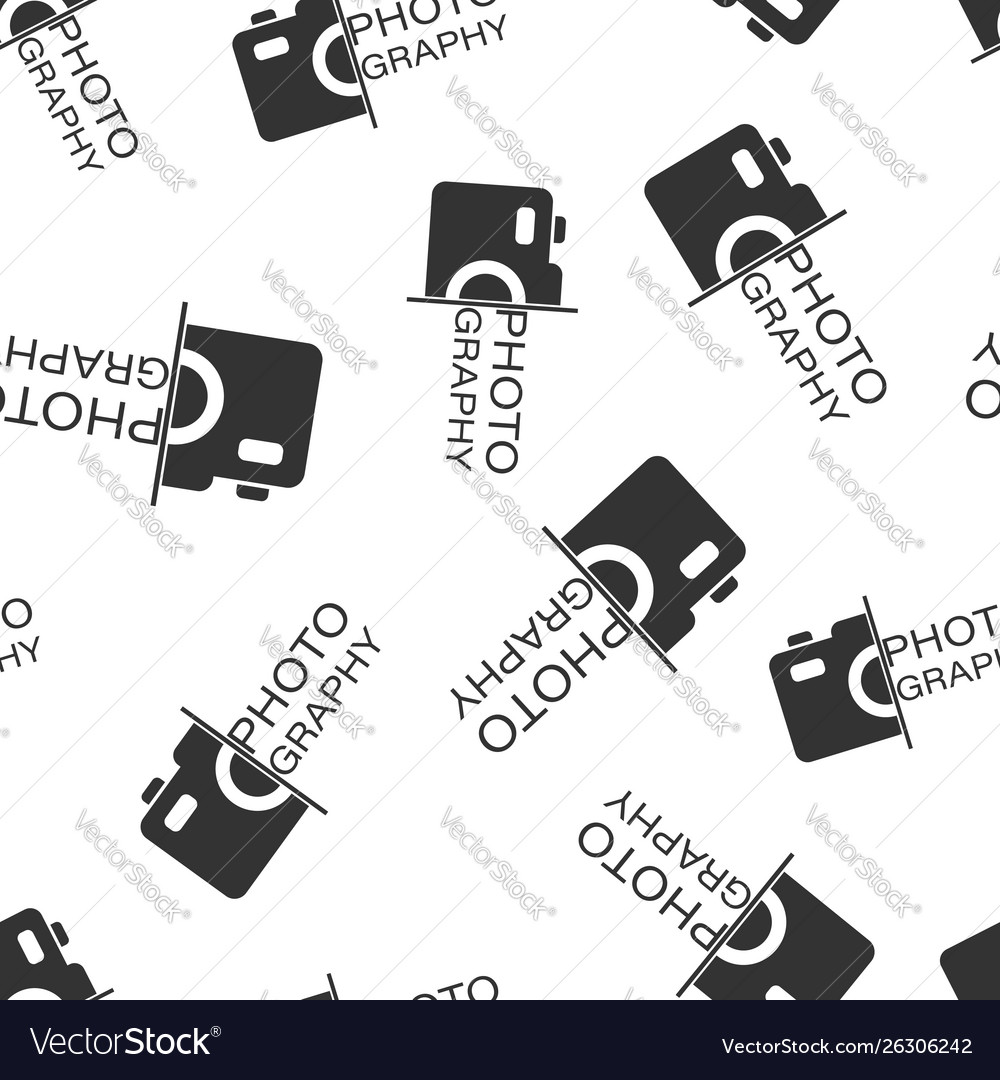 Camera device sign icon seamless pattern