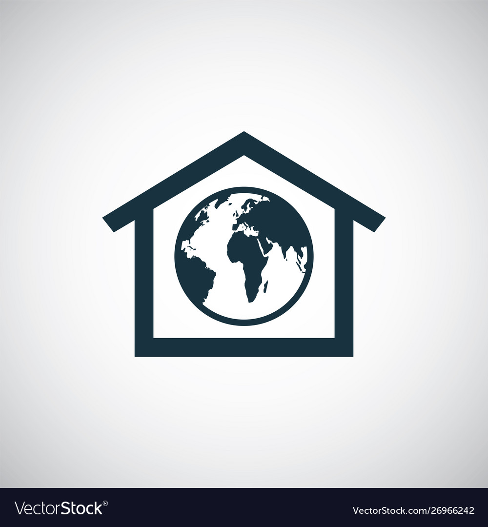 Earth in home icon