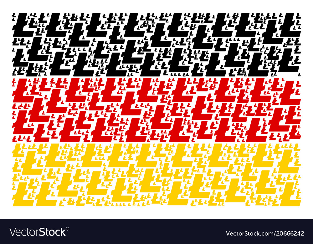 Germany flag pattern of litecoin items Vector Image Germany flag pattern of litecoin items