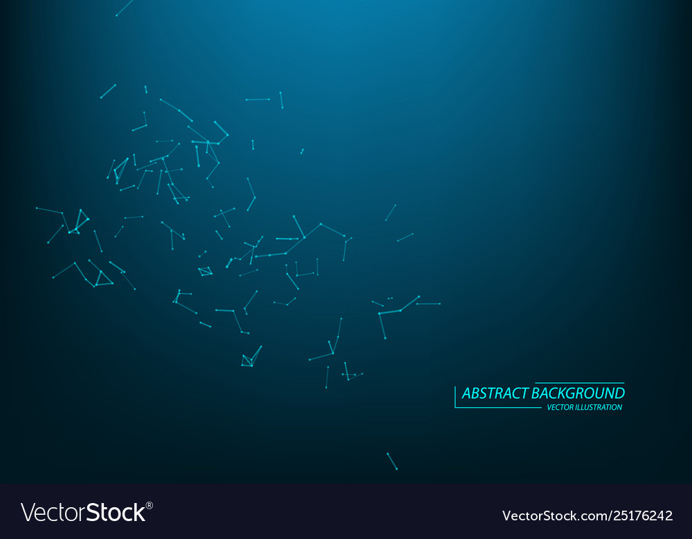 Molecular structure connected lines with dots vector image Molecular structure connected lines with dots