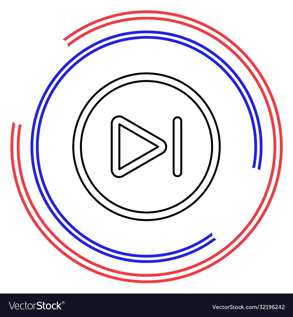Next track icon vector image Next track icon
