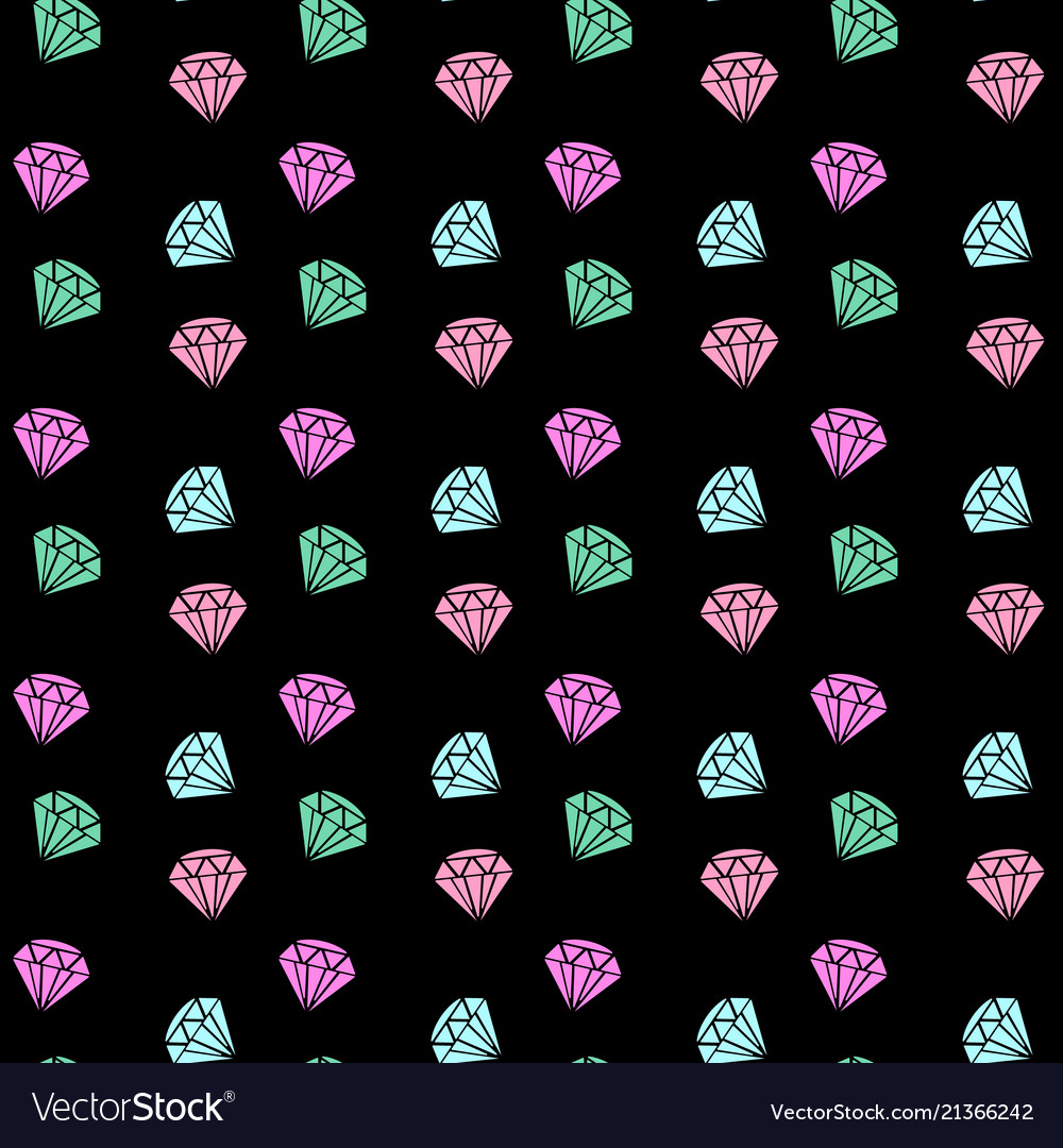 Seamless pattern with colorful diamonds vector image Seamless pattern with colorful diamonds