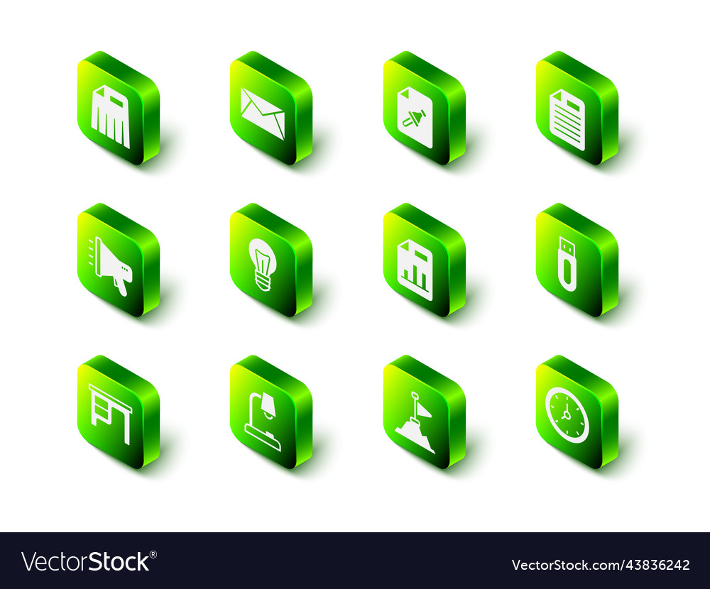 Set mail and e-mail note paper with push button vector image Set mail and e-mail note paper with push button