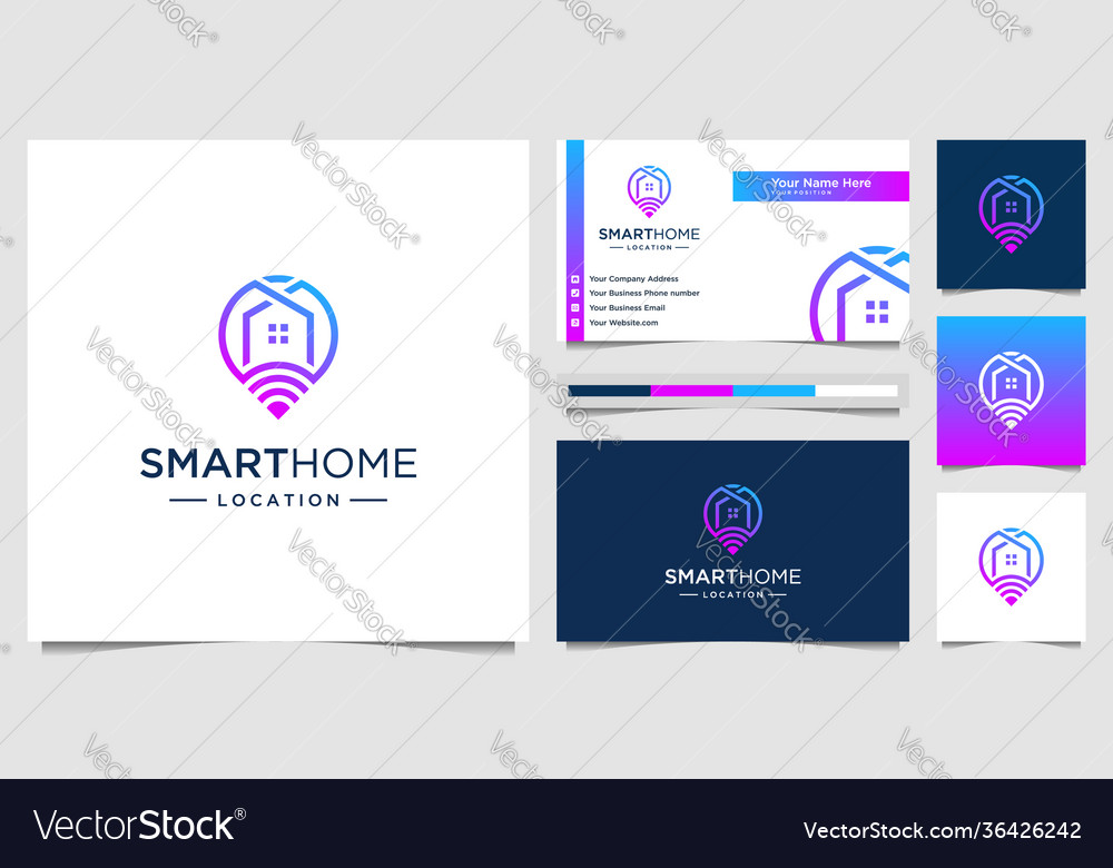 Smart home with combine map and connection logo