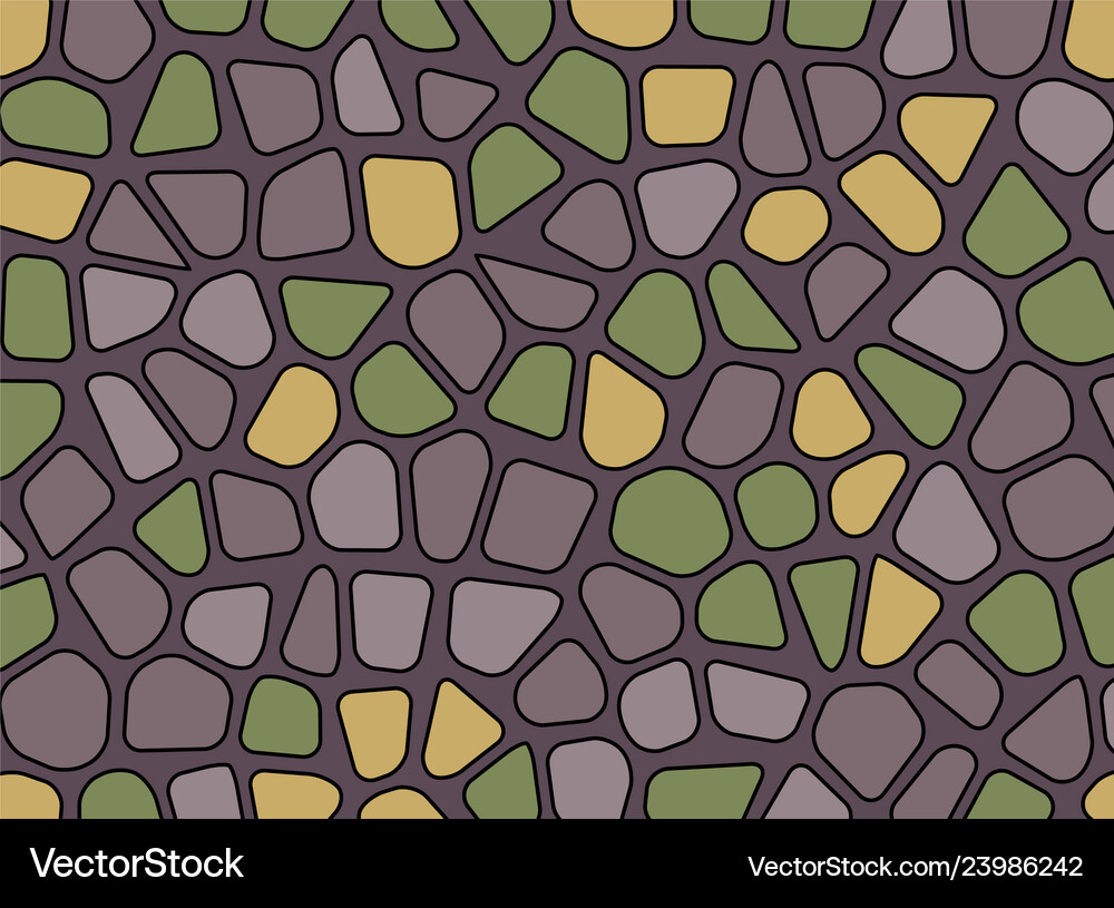 Stone pebble texture mosaic background wallpaper Vector Image