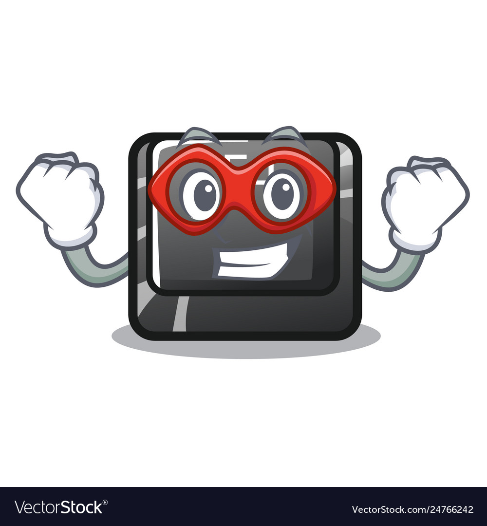 Super hero button f4 isolated with character Vector Image Super hero button f4 isolated with character