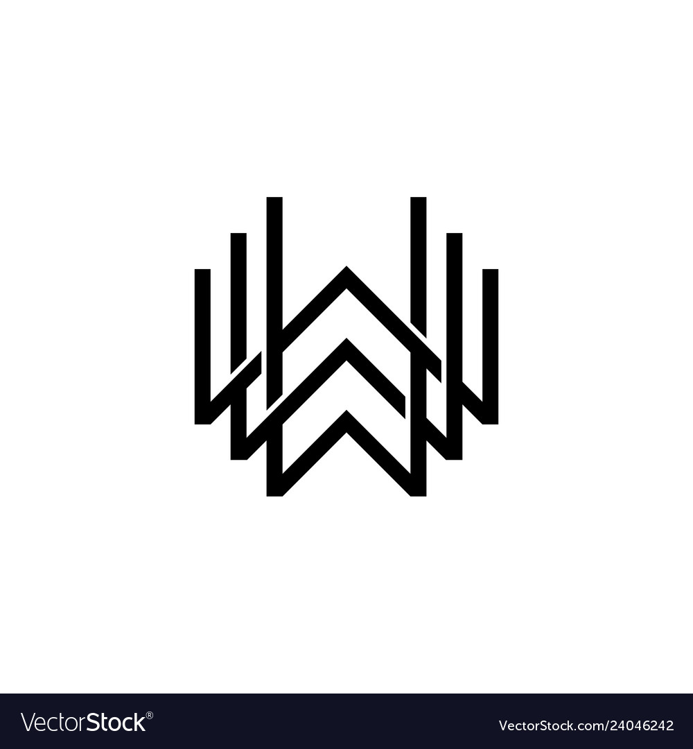 Triple w monogram www letter hipster lettermark Vector Image