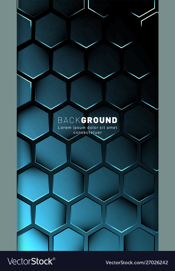 Vertical hexagon background gradient color light