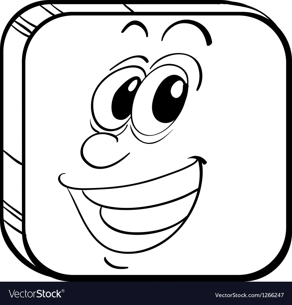 A cube with face of man Royalty Free Vector Image