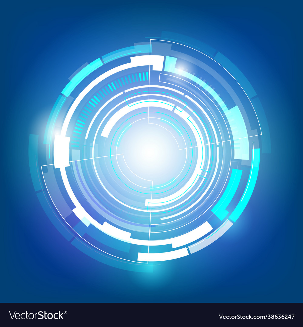 Abstract digital circle loop technology vector image Abstract digital circle loop technology