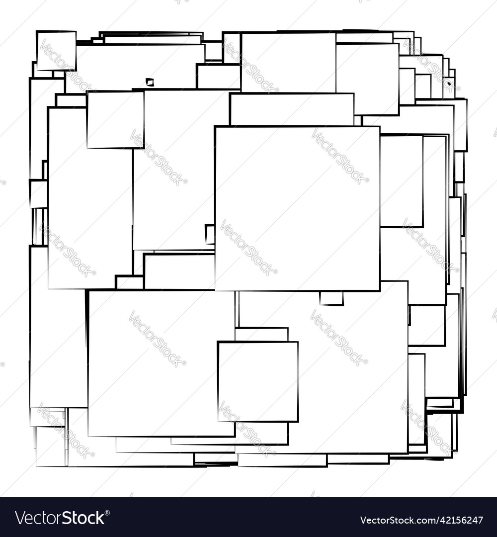 Abstract overlapping squares pattern vector image Abstract overlapping squares pattern