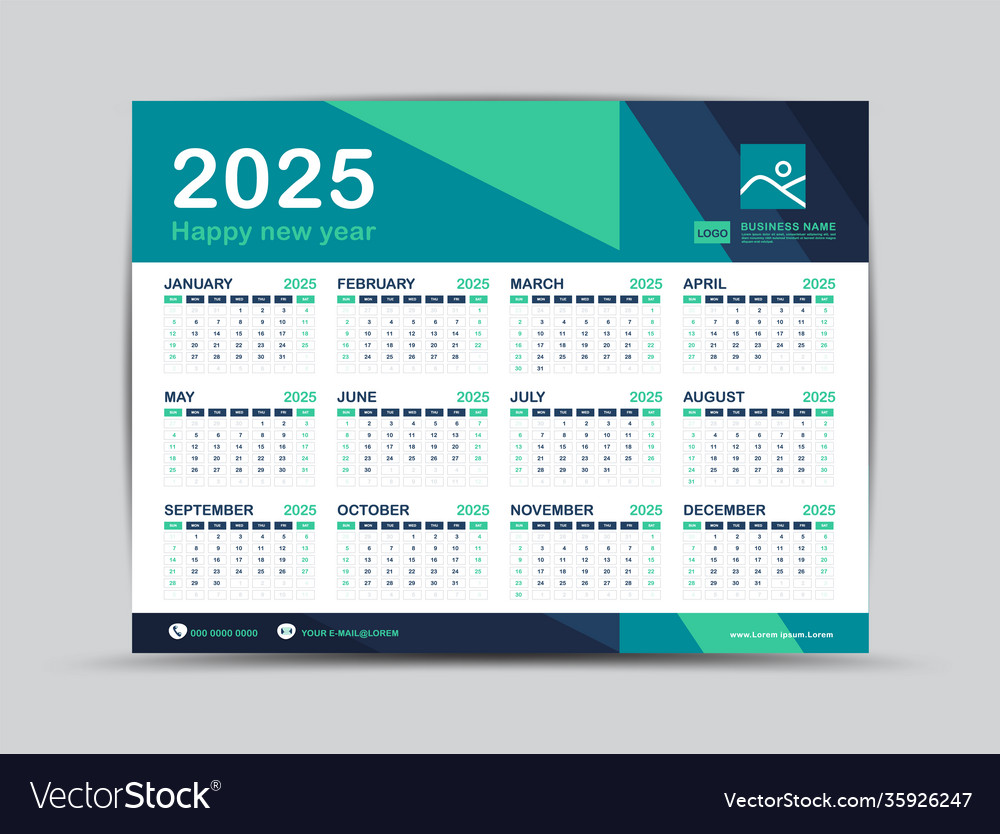 Calendar Design For 2025 Modern Present Updated