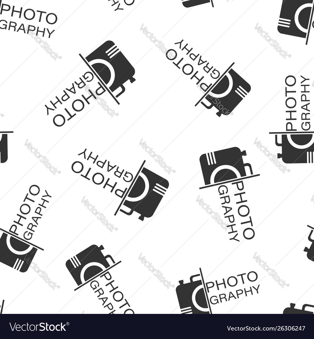 Camera device sign icon seamless pattern vector image Camera device sign icon seamless pattern