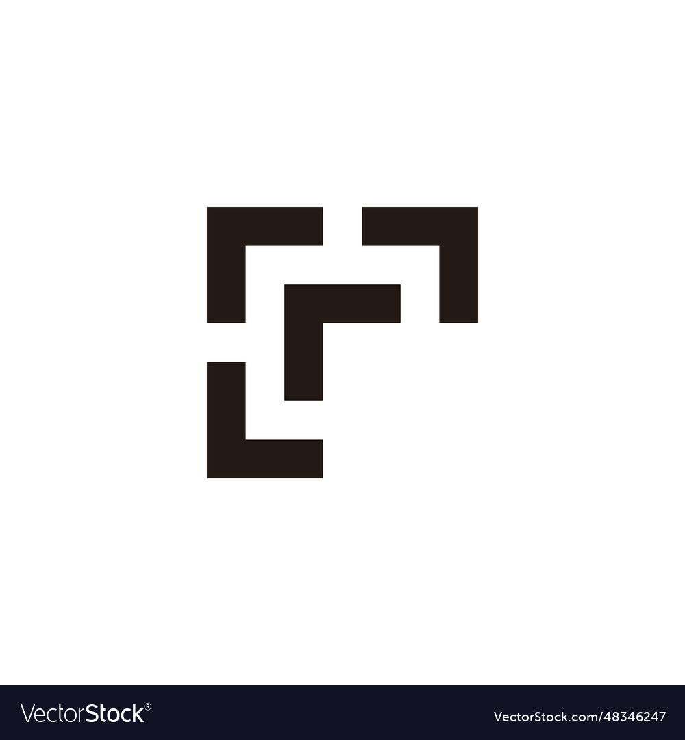 Letter r pointers square geometric symbol simple vector image Letter r pointers square geometric symbol simple