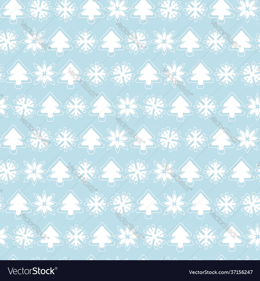 Pastel christmas tree seamless pattern design