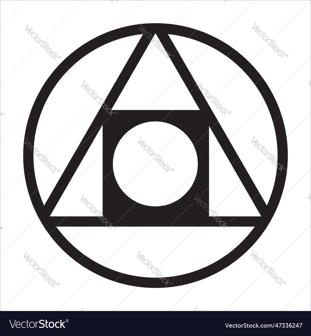 Philosophers stone symbol Royalty Free Vector Image