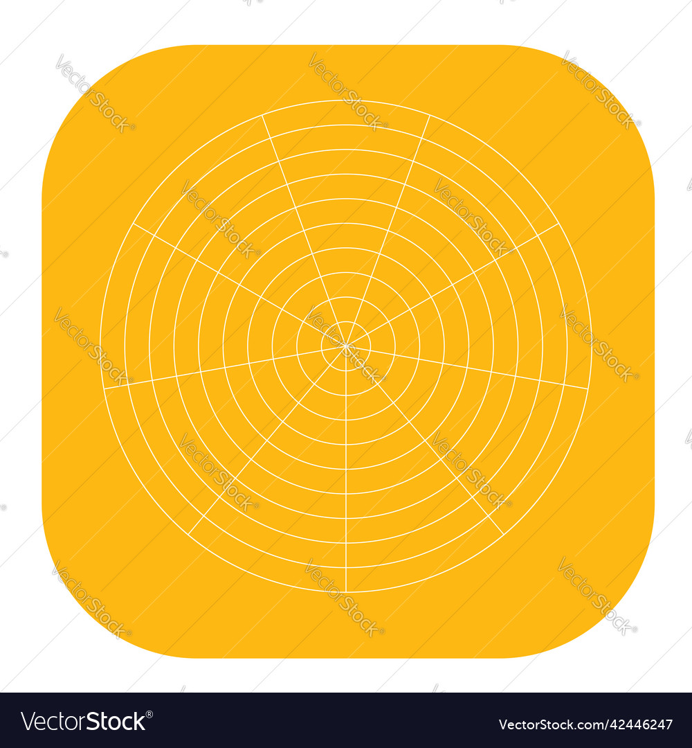 Polar circular grid mesh pie chart graph element Vector Image Polar circular grid mesh pie chart graph element