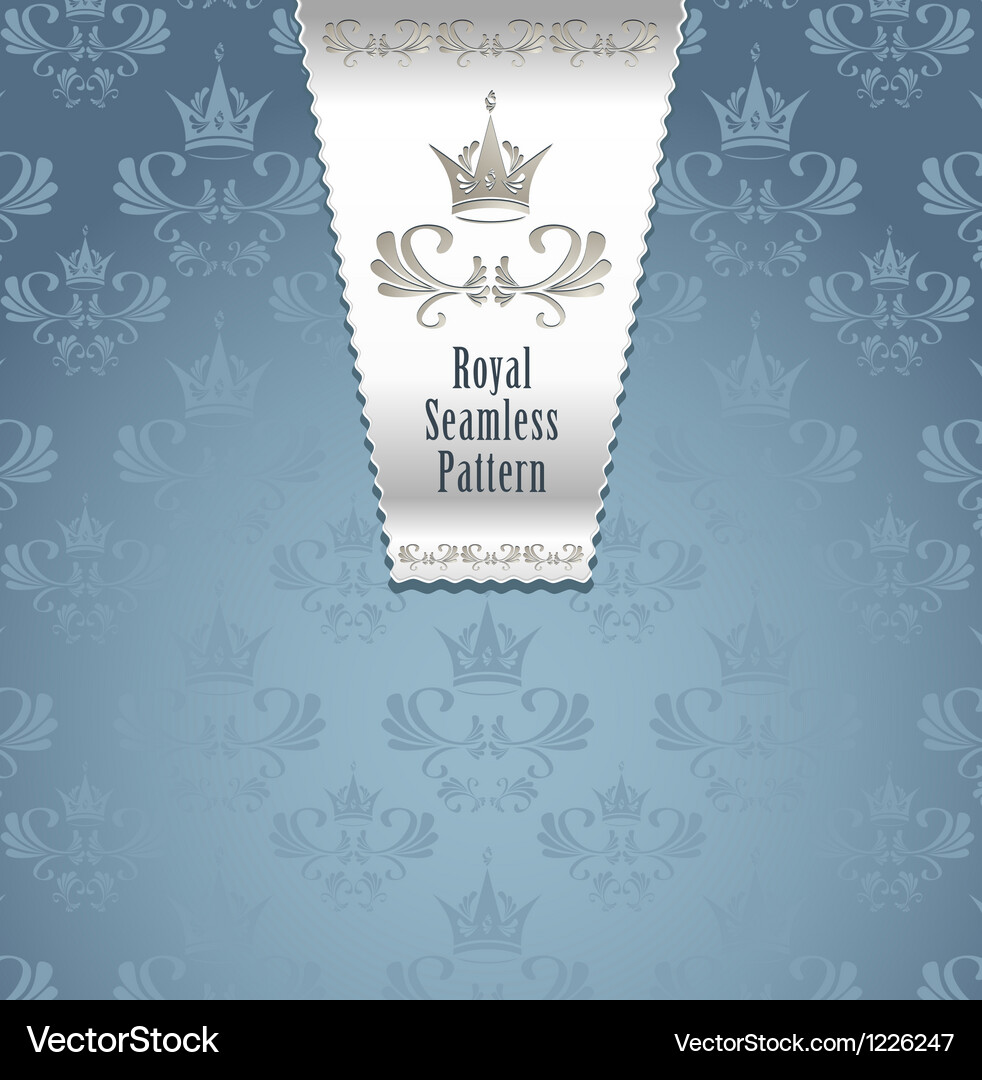 Royal Crown Seamless Pattern Royalty Free Vector Image