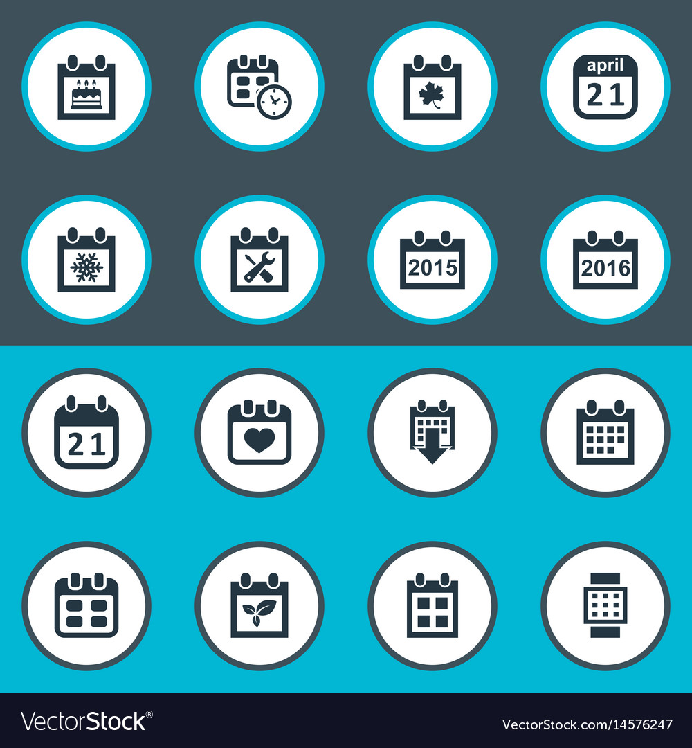 Set of simple date icons