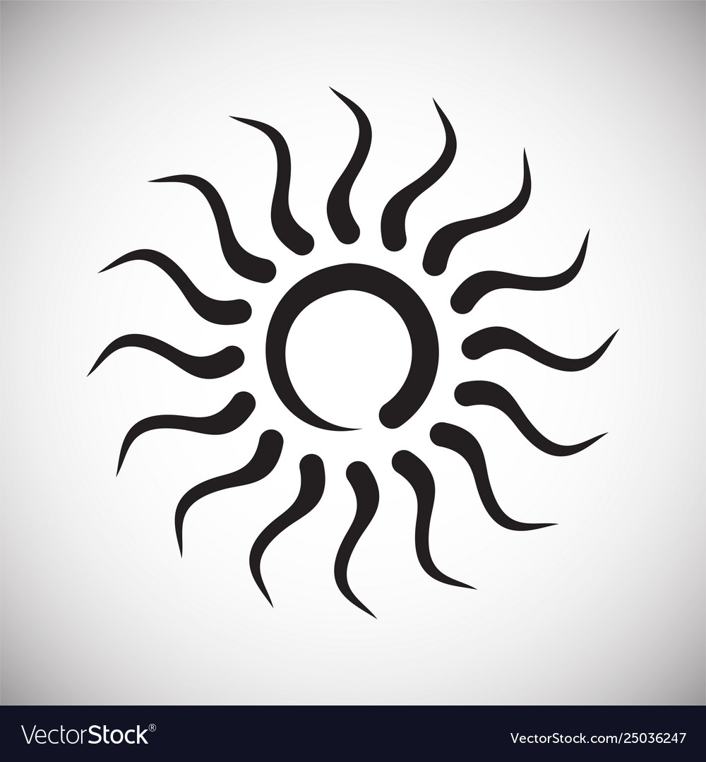 Sun icon on background for graphic and web design
