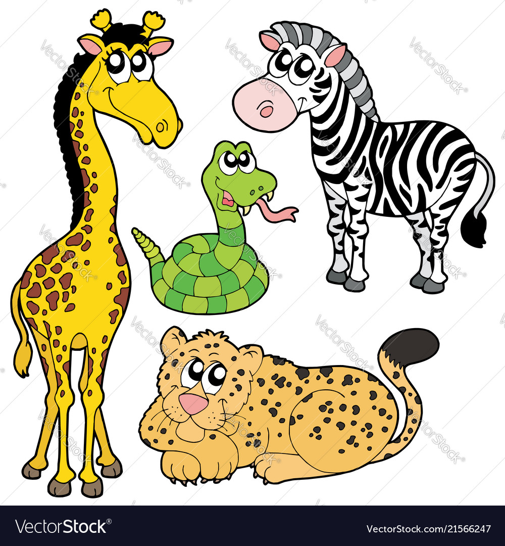 Zoo animals collection 2 Vector Image Zoo animals collection 2